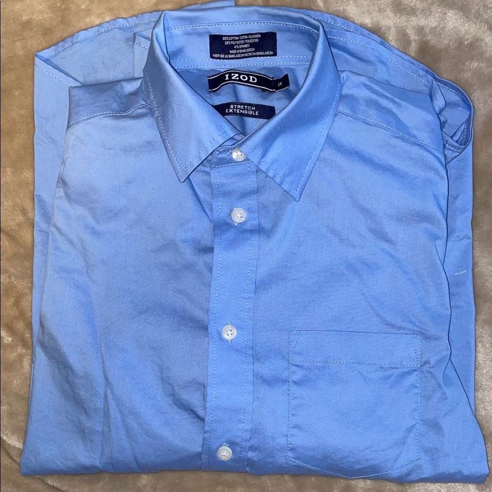 Izod Men's Light Blue Dress Shirt